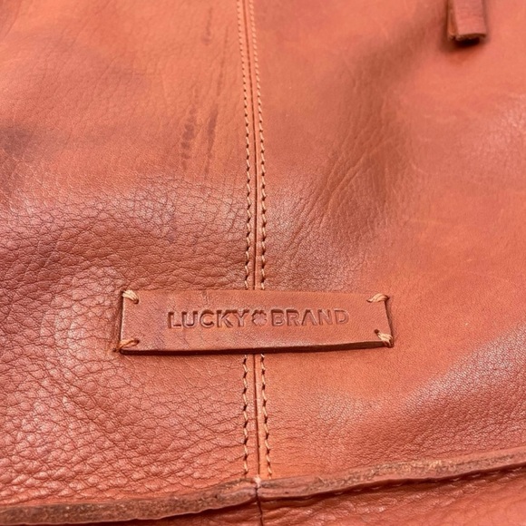 Lucky Brand Maka Brown Leather Crossbody Purse Walnut - Picture 4 of 10